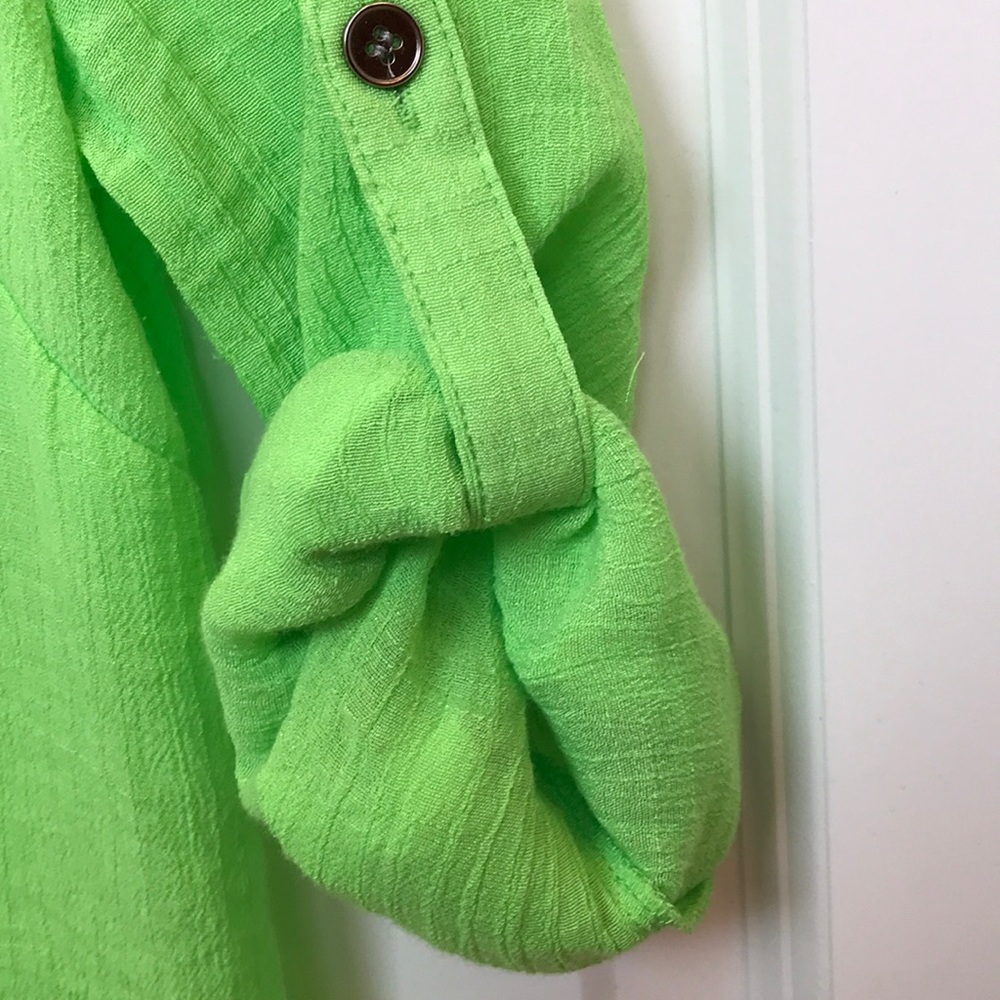 Sheer lime green shirt🌺3/$20 or 4/$25 - Picture 3 of 5